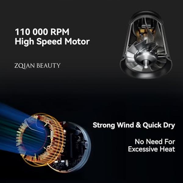L'ANGE HAIR Le Styliste Luxury Hair Dryer | Quiet Brushless Blow Dryer with Diffuser | 1875 Watts for 4X Faster Drying | Hairdryer with 3 Heat & Speed Settings | Best Hair Dryers f