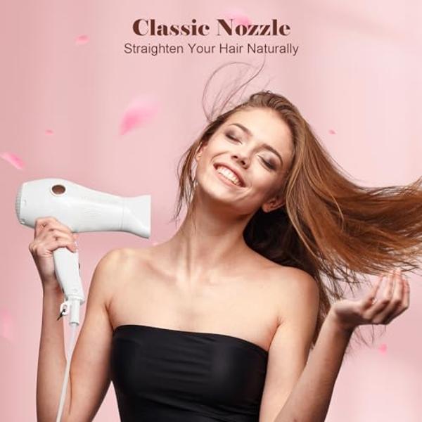 RUSK PRO Speed Titanium Hair Dryer, Ionic Generator Eliminates Frizz, Powerful AC Motor with 6 Speed and Heat Settings for Fast Styling, Plus Diffuser and Concentrator for Unique S