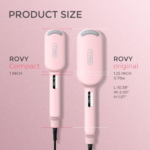 Curling Iron Hair Crimper Waver - TYMO ROVY Beach Waves Curling Wand, Ionic Deep Waver Hair Curler Tool with Ceramic 3 Barrel for Women, Dual Voltage, Anti-Scald, Easy to Use, Pink