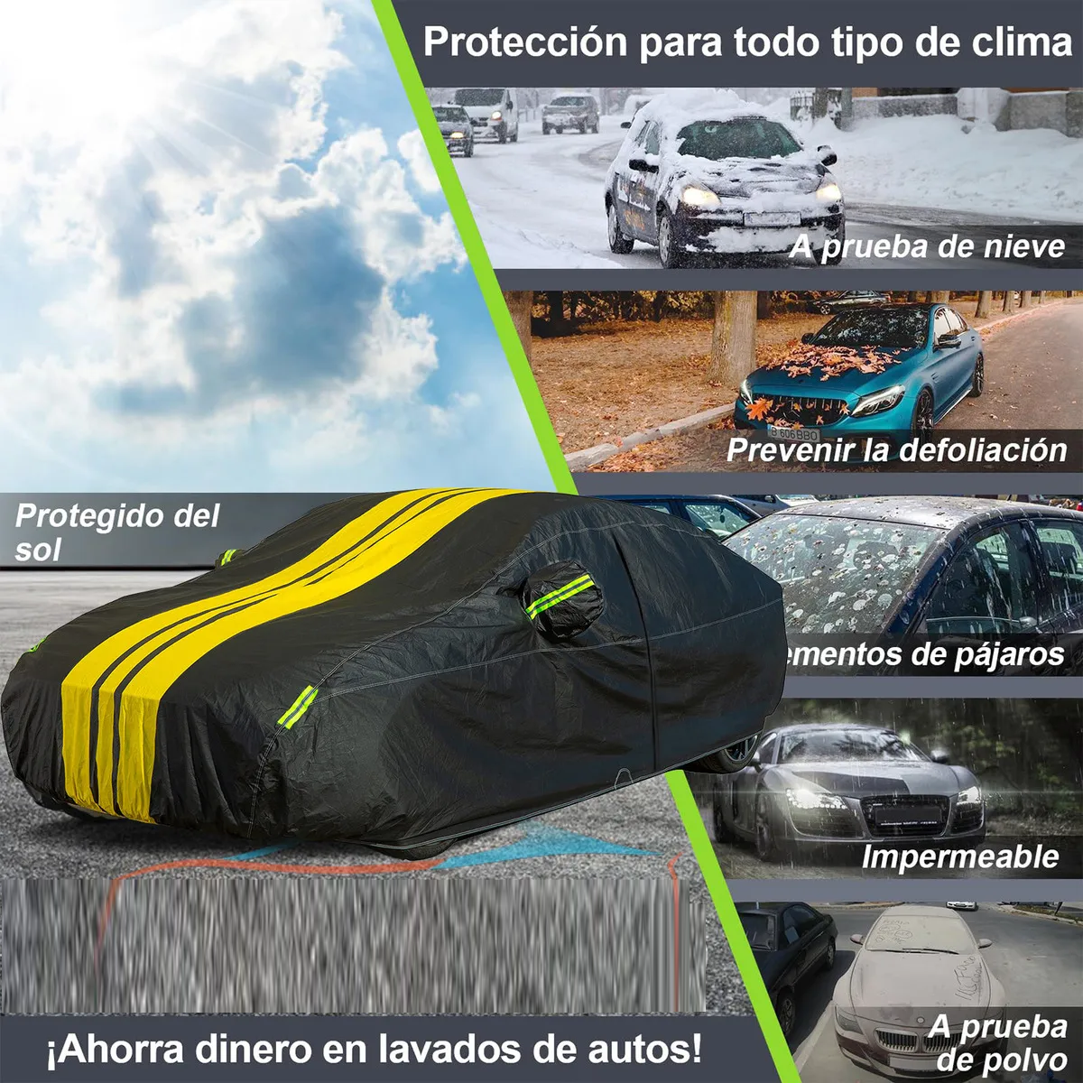 Funda protectora negra y amarilla  4.73 metros