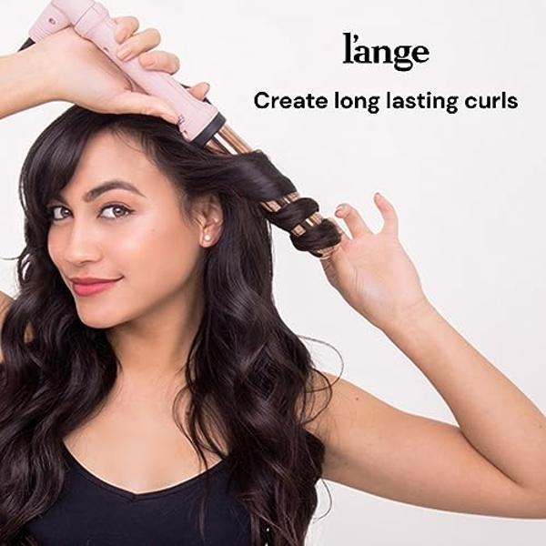 L'ANGE HAIR Ondulé Ceramic Curling Wand | Professional Hot Tools Curling Iron 1 Inch | Salon Hair Styling Wands for Beach Waves | Best Hair Curler Wand for Frizz-Free, Lasting Curl