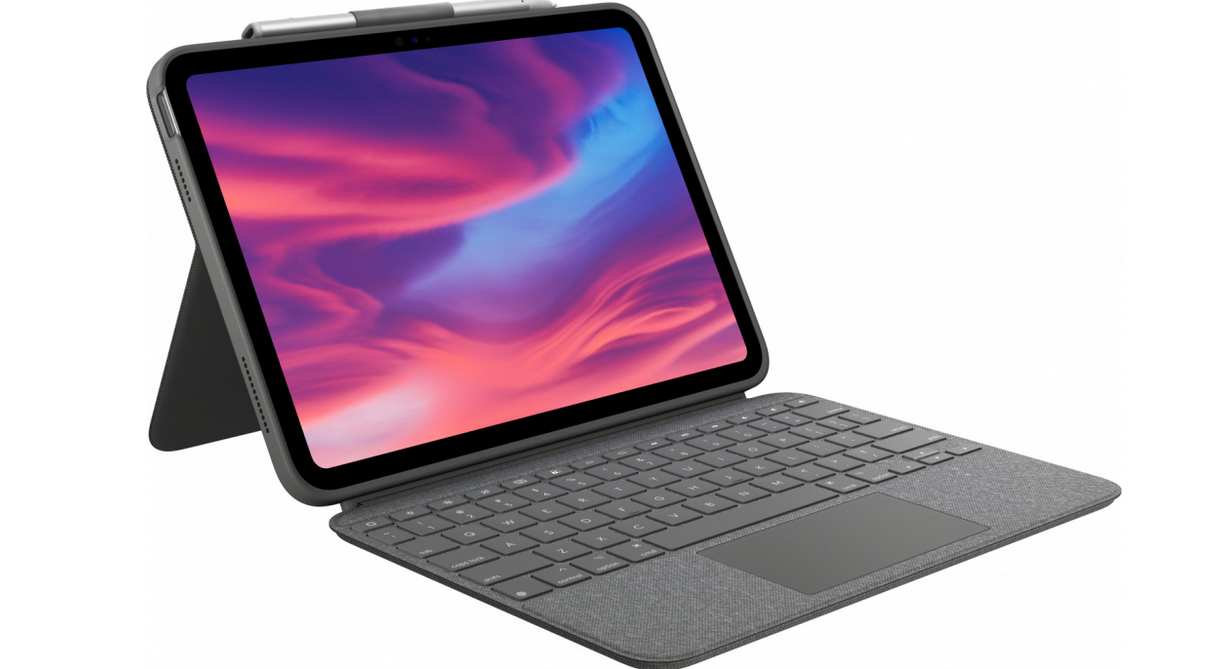 Logitech Funda Combo Touch con Teclado para iPad 10th Gen 10.5", Gris. 
