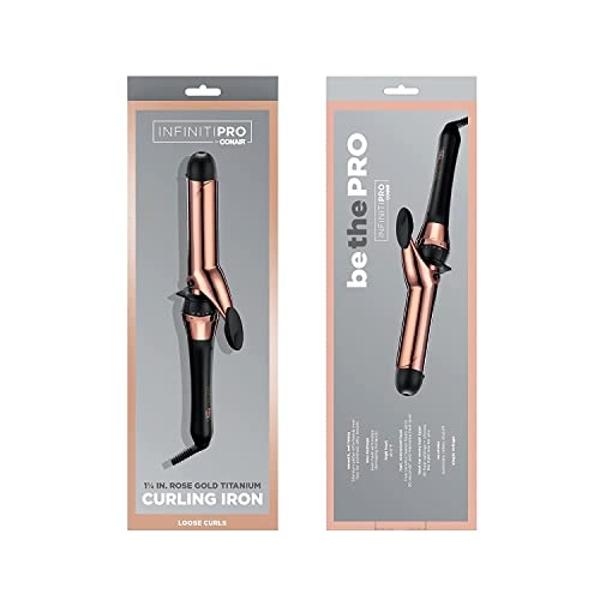 Waver Curling Iron Wand - BESTOPE PRO 5 in 1 Curling Wand Set with 3 Barrel Hair Crimper for Women, Fast Heating Crimper Wand Curler in All Hair Type, Women Gifts - Leather Pink