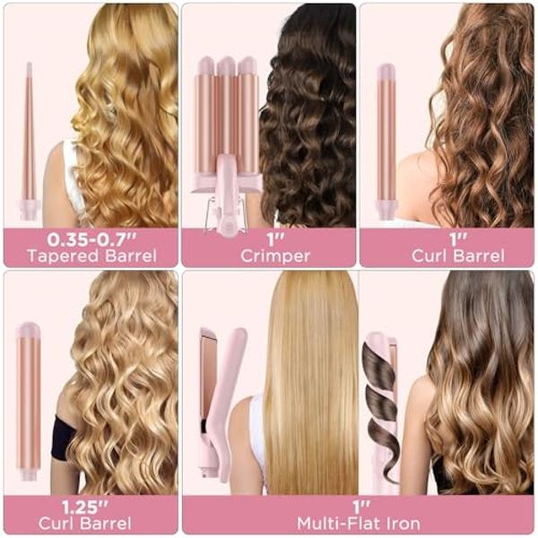 L'ANGE HAIR Ondulé Titanium Curling Wand | Professional Hot Tools Curling Iron 1 Inch | Salon Hair Styling Wands for Beach Waves | Best Hair Curler Wand for Frizz-Free, Lasting Cur