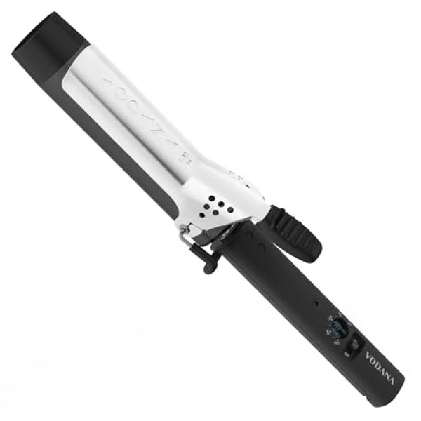 Conair Double Ceramic 1 1/4-Inch Curling Iron, 1 ¼ inch barrel produces loose curls – for use on medium and long hair