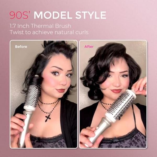 L'ANGE HAIR Ondulé Ceramic Curling Wand | Professional Hot Tools Curling Iron 1.25 Inch | Salon Hair Styling Wands for Beach Waves | Best Hair Curler Wand for Frizz-Free, Lasting C