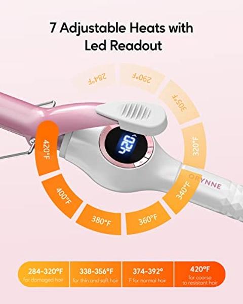 L'ANGE HAIR Ondulé Titanium Curling Wand | Professional Hot Tools Curling Iron 1 Inch | Salon Hair Styling Wands for Beach Waves | Best Hair Curler Wand for Frizz-Free, Lasting Cur