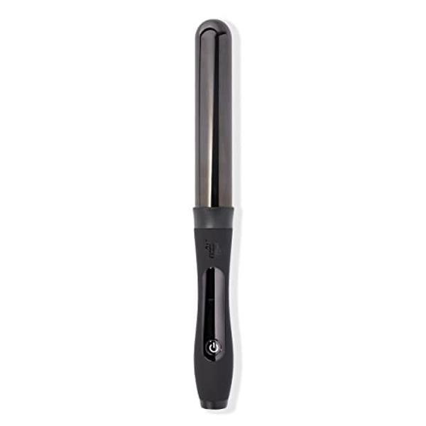 L'ANGE HAIR Le Curl Titanium Curling Wand | Professional Curling Iron for All Hair Types | Clip Free Hair Curler | Best Curling Wand for Relaxed Curls & Beach Waves | Black 1.25” (