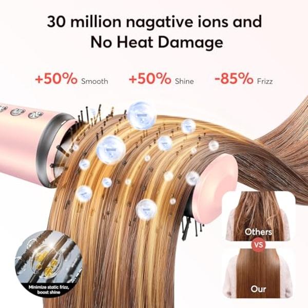 5 in 1 Hair Styler - Professional High Speed Hot Air Styler, Frizz-Free Hair Dryer Brush, No Heat Damage Air Styler Wrap - Hair Dryer, Curl, Volumize, Straighten,Gifts for Women, T