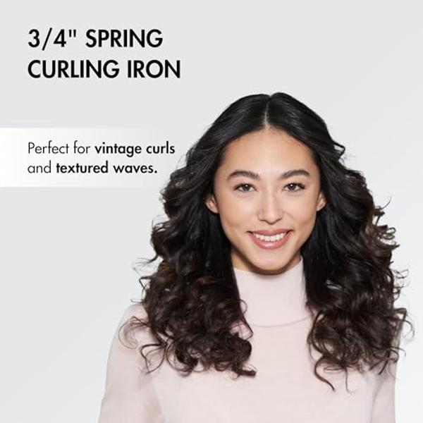 L'ANGE Hair Le Curl Titanium Curling Wand | Professional Curling Iron for All Hair Types | Clip Free Hair Curler | Best Curling Wand for Tighter Curls & Beach Waves | Blush 1” (25M