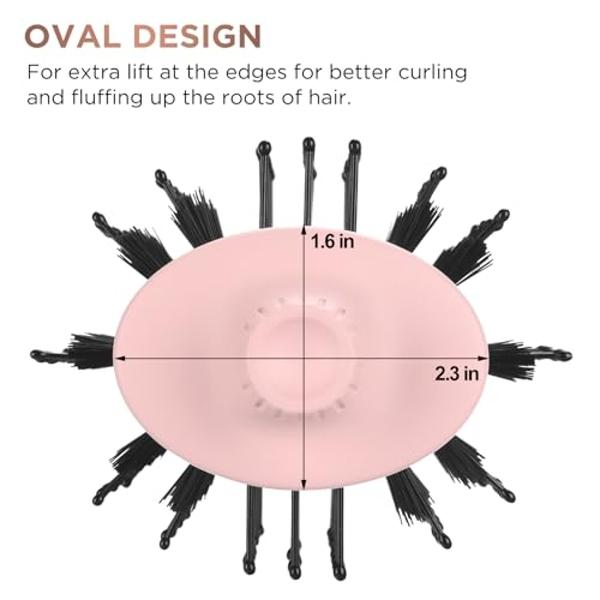 TYMO Pink Volumizer Hair Dryer Brush with Titanium Barrel, 1200W, 3 Speeds, Nylon Bristles, Ionic Technology, Salon Long-lasting Hairstyles, Hot Air Brush for Women, Designed for 1