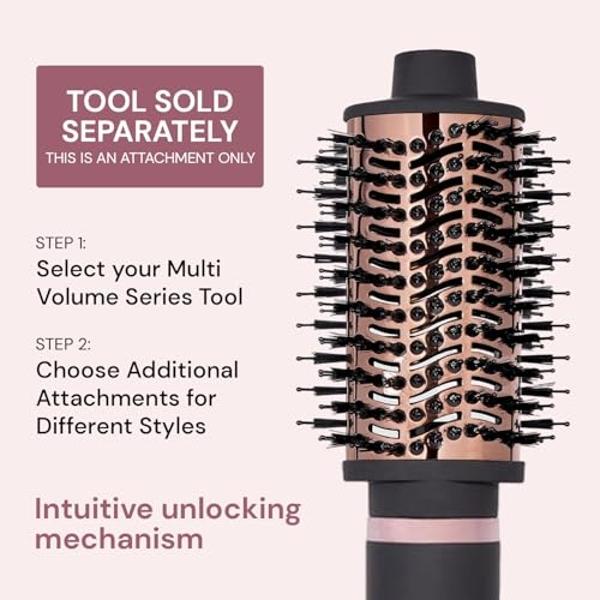 L'ANGE Hair Multi-Volume Series | 2-1 Interchangeable Dryer Brush | (Attachment - Black - Oval 60mm)