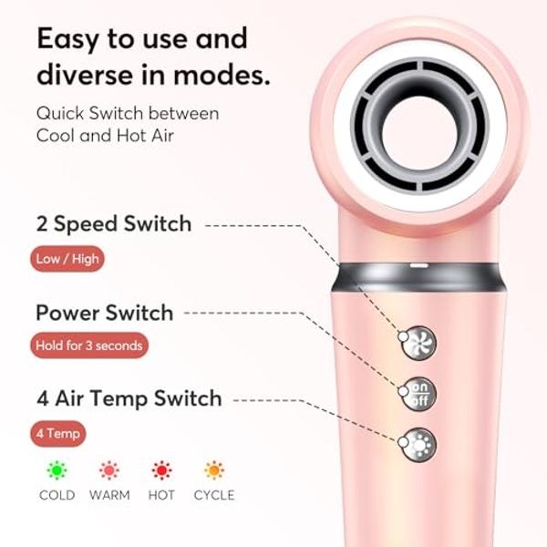 5 in 1 Hair Styler - Professional High Speed Hot Air Styler, Frizz-Free Hair Dryer Brush, No Heat Damage Air Styler Wrap - Hair Dryer, Curl, Volumize, Straighten,Gifts for Women, T