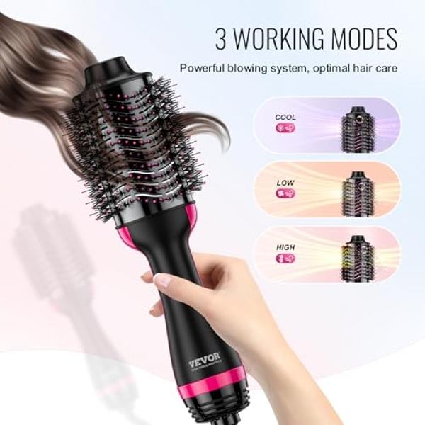 INFINITIPRO BY CONAIR The Knot Dr. All-in-One Travel Friendly Oval Dryer Brush, Hair Dryer & Volumizer, Hot Air Brush