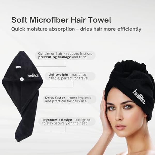 5 in 1 Hair Dryer Brush Set – Airbrush 5 in 1 Hair Styler - Hot Air Brush Styler and Dryer + Soft Microfiber Towel & Protective Gloves - Brush Hair Dryers for Women - Curl, Volumiz