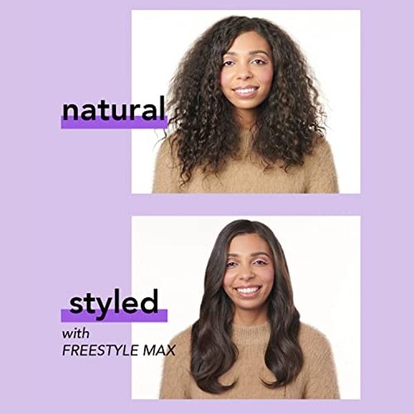 InStyler Freestyle Max 1” (White) 2-in-1 Styling Tool, Heated Round Brush with Straightening Iron - Volumize, Straighten, Wave or Curl All Hair Types with Cool Tip Ionic Bristles &