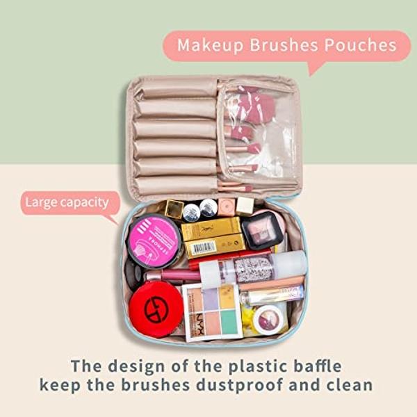 YOOLIFE Birthday Gifts for Women Mom - Christmas Gifts Idea for Her Mom Teacher | Personalized Cute Initial Makeup Bag Pouch for Women Friends Female Girlfriend Wife | Cosmetic Tra