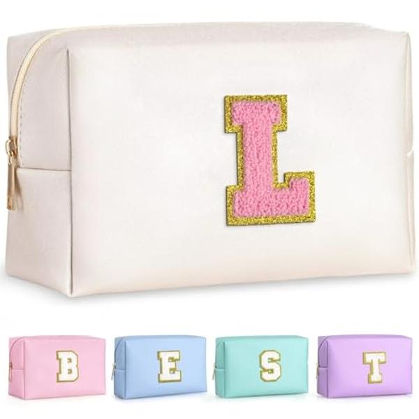 YOOLIFE Birthday Gifts for Women Teen Girls - Birthday Gifts Idea for Friend Female | Cute Blue Makeup Bag Pouch Cosmetic Bag Travel Toiletry Bag for Her Mom Girlfriend Wife Brides