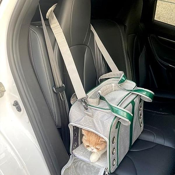 Lifeand Cat Carrier for Large and Medium Cats Under 18lb, Collapsible Soft Sided Pet Carrier, Dog Carrier, Airline Approved for Cats, Small Dogs, Kitten, Pet Privacy Protection Tra