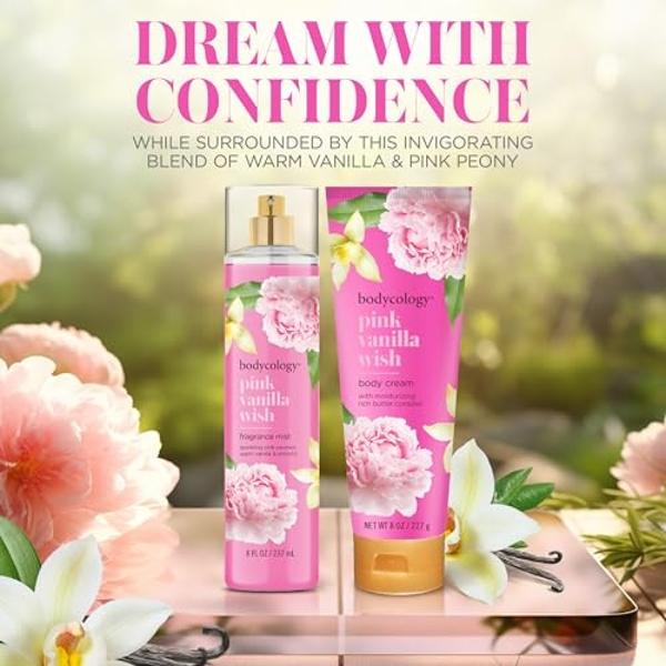 Bodycology Long-Lasting Fragrance Body Mist, Pink Vanilla Wish, 8 fl oz