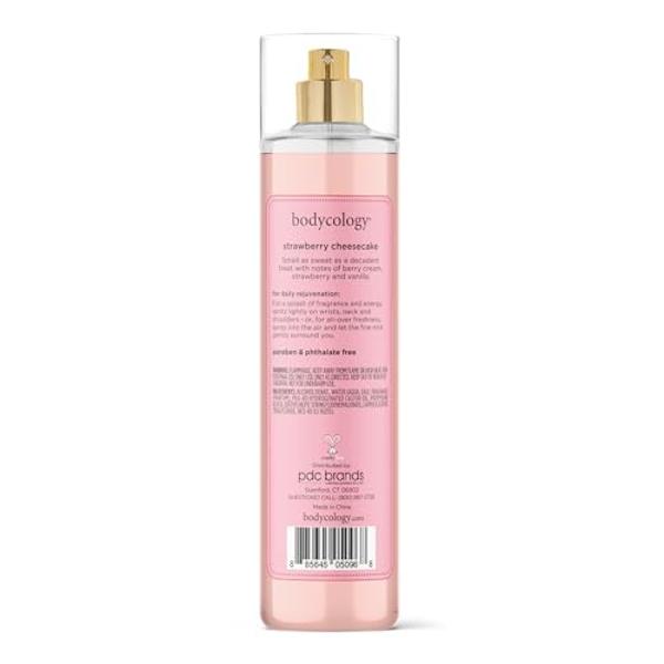 Bodycology Long-Lasting Fragrance Body Mist, Strawberry Cheesecake, 8 fl oz