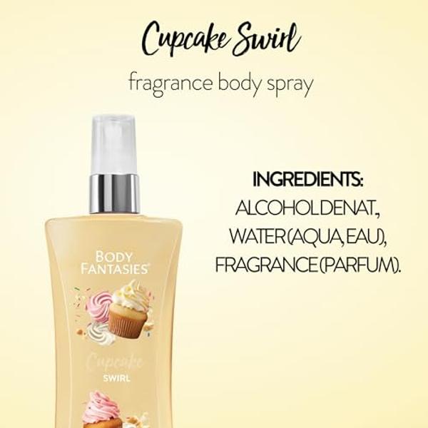 Body Fantasies Signature Fragrance Body Spray, Cupcake Swirl, 8 fl oz