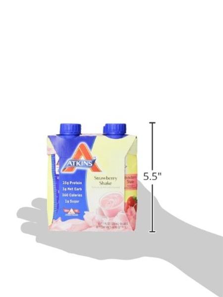 Atkins Gluten Free Protein-Rich Shake, Strawberry, 4 Count