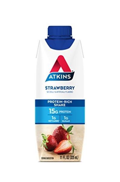Atkins Gluten Free Protein-Rich Shake, Strawberry, 4 Count