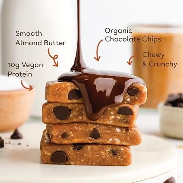 GoMacro MacroBar Organic Vegan Protein Bars - Salted Caramel + Chocolate Chips (2.3 Ounce Bars, 12 Count)