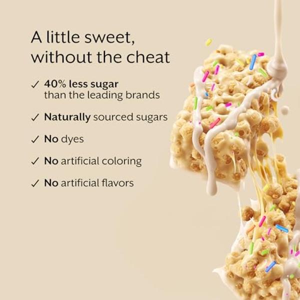ProMix Nutrition Protein Puff Bars - Birthday Cake - Marshmallow Crispy Treat - Great Tasting & Healthy On The Go Snack - High Protein & Low Calorie - Free From Gluten, Soy, & Corn