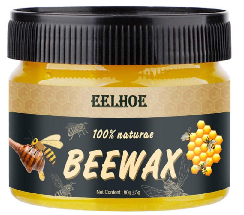 Cera Abeja, Limpia, pule y restaura muebles de madera, dejándolos brillantes y con un fresco aroma a miel.