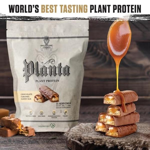 Ambrosia Planta - Premium Organic Plant-Based Protein | Vegan & Keto Friendly | Candy Bar