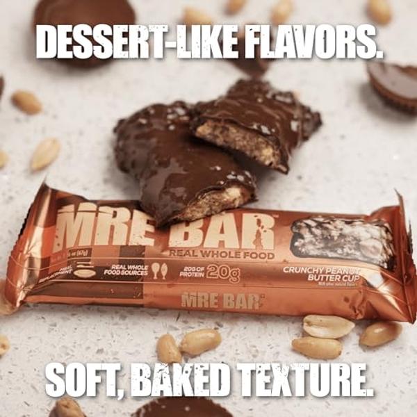 REDCON1 MRE Protein Bar, Banana Nut Bread - Contains MCT Oil + 20g of Whole Food Protein - Easily Digestible, Macro Balanced Low Sugar Meal Replacement Bar (12 Bars)