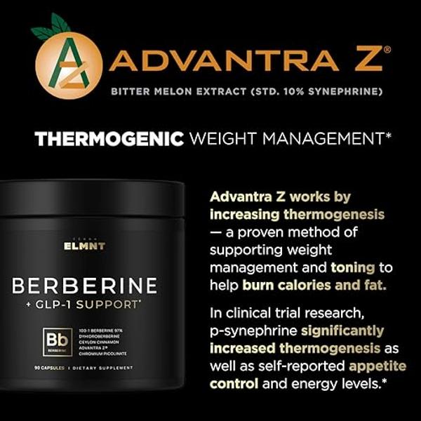 141,500mg GLP-1 Berberine Weight Loss Supplement + Dihydroberberine, Ceylon Cinnamon, Chromium Picolinate, Bitter Melon - 100x Strength Berberine 1500mg Natural Appetite Suppressan