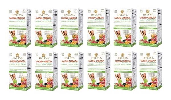 HYLEYS Tea Garcinia Cambogia Green Tea 5 Flavors Assortment - 25 Tea Bags (12 Pack - 300 Tea Bags Total)