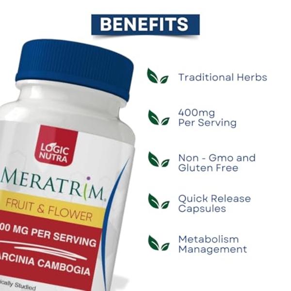 Naturewise Garcinia Cambogia - 60% HCA Concentration Extract, Natural Support for Weight Goals and Energy Levels - Vegan, Non-GMO, Gluten Free - 180 Capsules[2-6 Month Supply]