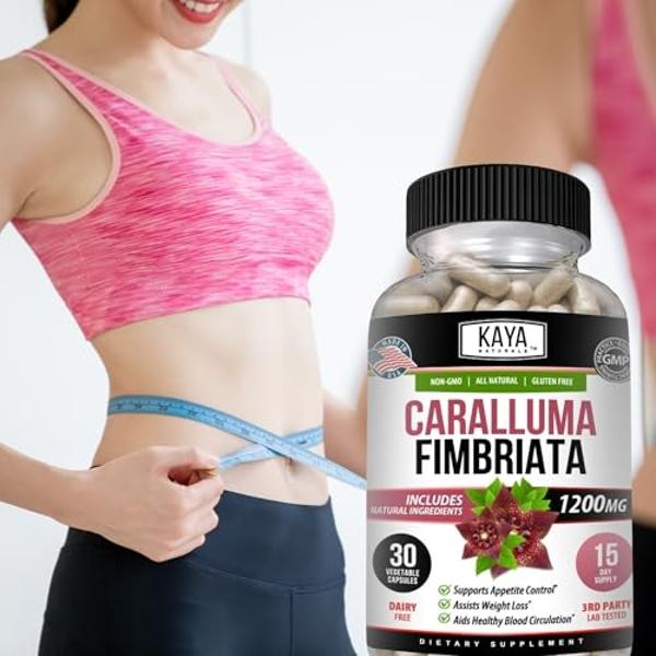 Kaya Naturals - Caralluma Fimbriata 1200mg High Potency Supplement | Maximum Strength Natural Endurance Support, Vegetarian Capsules (30 Count)