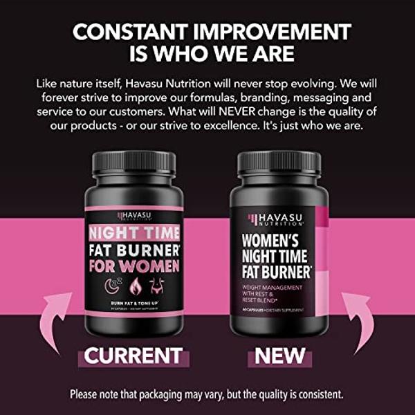 DR. Vitamin Nighttime Fat Burner Supplements - Appetite Suppressants for Weight Loss - Night-Time Fat Burner for Women and Men Supporting Sleep & Relaxation - Metabolism Booster We