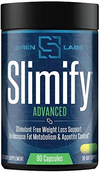 Siren Labs Slimify Advanced Fat Burner for Weight Loss - Garcinia Cambogia, African Mango, and Grains of Paradise - Boost Metabolism, Decrease Appetite, and Increase Energy - Stim 