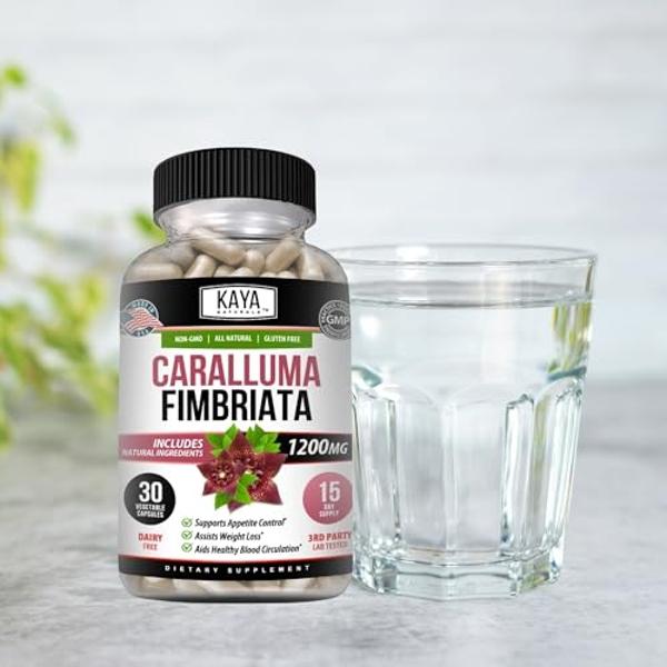 Kaya Naturals - Caralluma Fimbriata 1200mg High Potency Supplement | Maximum Strength Natural Endurance Support, Vegetarian Capsules (30 Count)