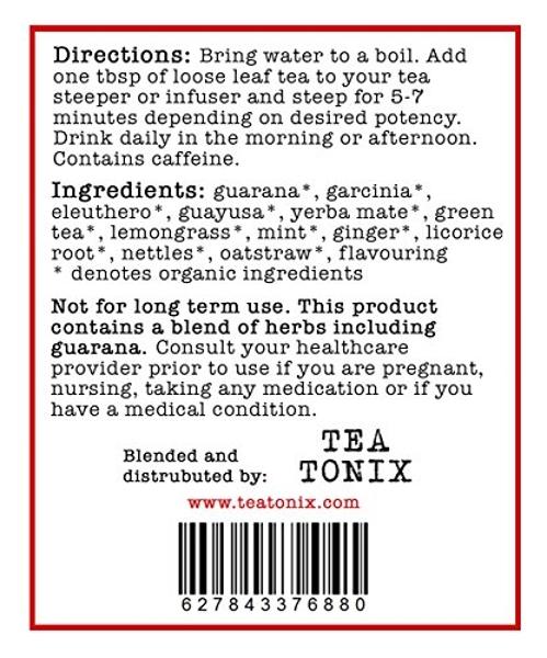 BE ENERGIZED Yerba Mate Tea with Guarana, Eleuthero, and Garcinia 60g (2.12oz) - HIGHLY CAFFEINATED for a Boost of Energy