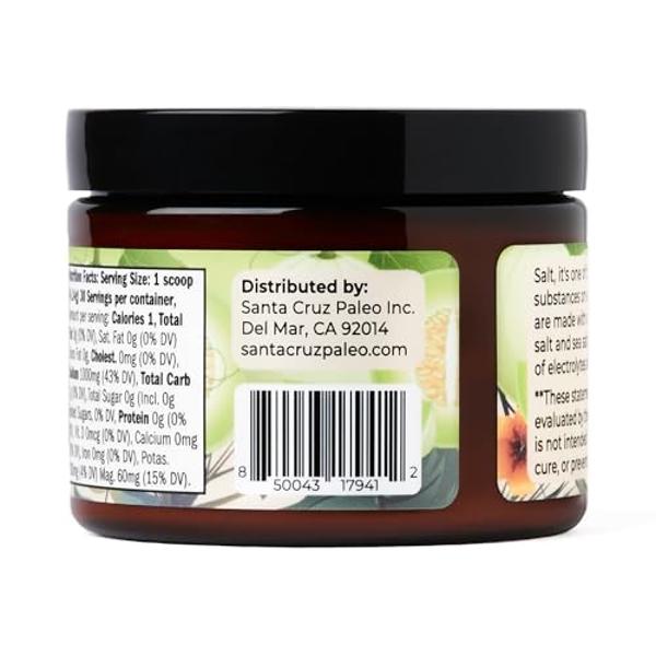 Santa Cruz Paleo Electrolyte Powder Honeydew Melon with Himalayan & Sea Salt, Magnesium, Potassium, Sugar-Free, 30 Servings
