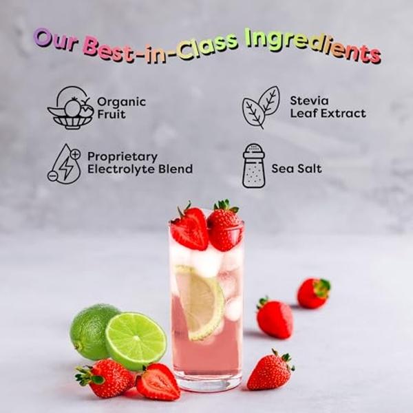FlavCity Electrolytes Powder Packets - 28 Hydration Packets, Variety Pack - No Added Sugar - Hydration Powder with Real Fruit & Unrefined Sea Salt - Keto & Gluten-Free (28 Stick Pa