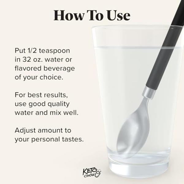 Keto Chow - Electrolyte Hydration Drops - Keto Diets & Intermittent Fasting - Immune Support - Gluten & Sugar Free - Paleo - Sodium, Magnesium, Potassium & Trace Minerals - Unflavo