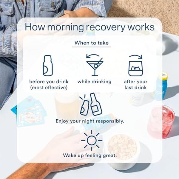 Morning Recovery, Electrolyte with Energy, Milk Thistle Drink Proprietary Formulation to Hydrate While Drinking for Morning Recovery, Highly Soluble Liquid DHM, Berry, Pack of 12