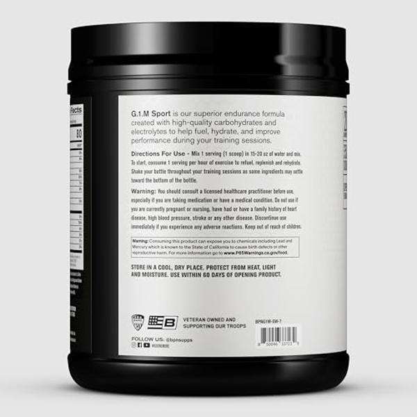 BARE PERFORMANCE NUTRITION, BPN G.1.M Go One More Sport, Endurance Training Fuel, Superior Carbohydrate & Electrolytes Powder Formula, Reduce Fatigue, Salted Watermelon, 25 Serving