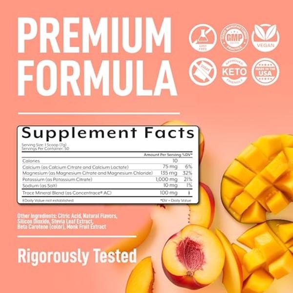 Keppi Keto Hydration Electrolytes - Peach Mango - Electrolyte Powder No Sugar - Sips Like Sunshine - Keto Electrolytes Powder - Electrolytes Powder Sugar Free - Electrolytes Powder