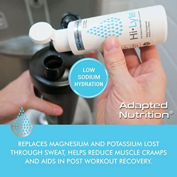 Hi-Lyte Low Sodium Electrolyte Supplement for Immune Support, Fasting and Rapid Hydration | 48 Servings | Magnesium, Potassium, Zinc | Unflavored Mineral Taste Drops