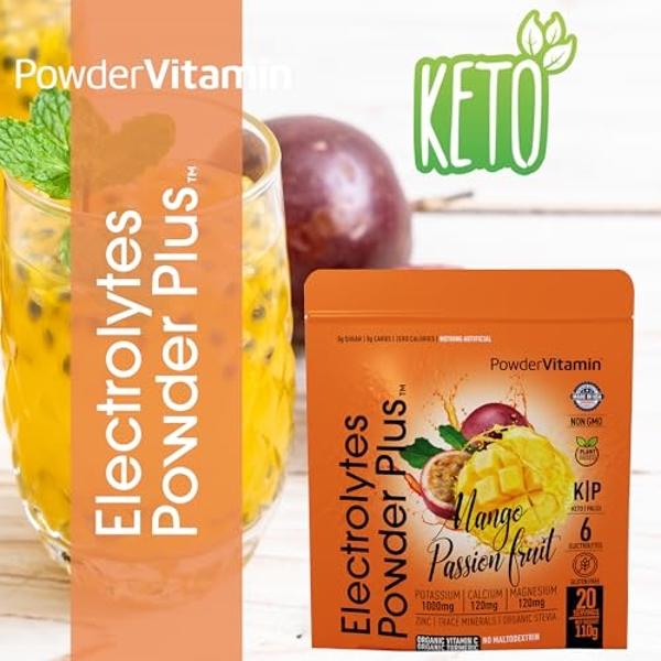 Zero Sugar - Watermelon Candy Electrolytes Powder - Refreshing Hydration - Caffeine Free Energy with All Natural Ingredients - Vegan, Keto and Paleo - Sugar Free Electrolytes Drink