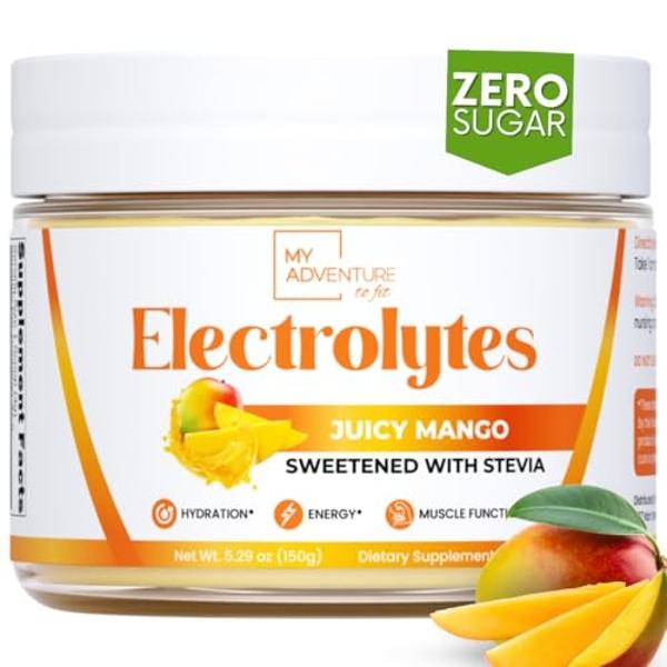 Zero Sugar - Watermelon Candy Electrolytes Powder - Refreshing Hydration - Caffeine Free Energy with All Natural Ingredients - Vegan, Keto and Paleo - Sugar Free Electrolytes Drink